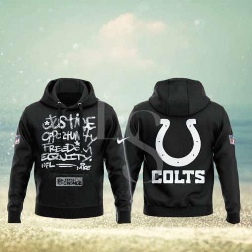 Indianapolis Colts NFL Justice Opportunity Equity Freedom Hoodie 3D