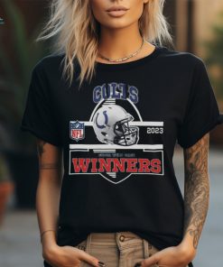 Indianapolis Colts Winners Champions 2023 Super Wild Card NFL Divisional Helmet Logo Shirt