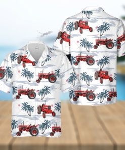 International 756 Tractor Hawaiian Shirt Tropical Beach