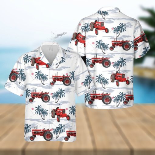 International 756 Tractor Hawaiian Shirt Tropical Beach