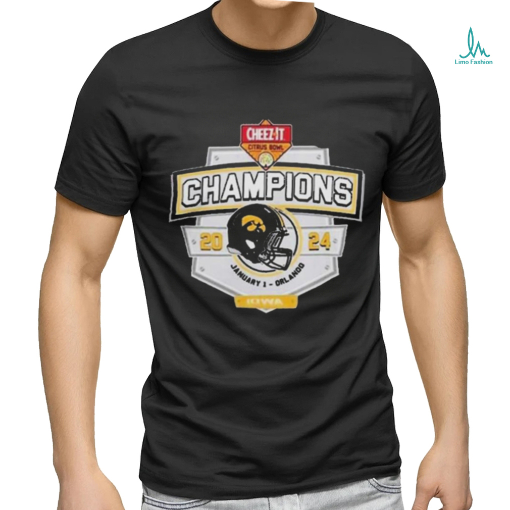Iowa Hawkeyes 2024 Cheez It Citrus Bowl Champions Helmet T Shirts Iowa Hawkeyes 2024 Cheez It Citrus Bowl Champions Helmet T Shirts