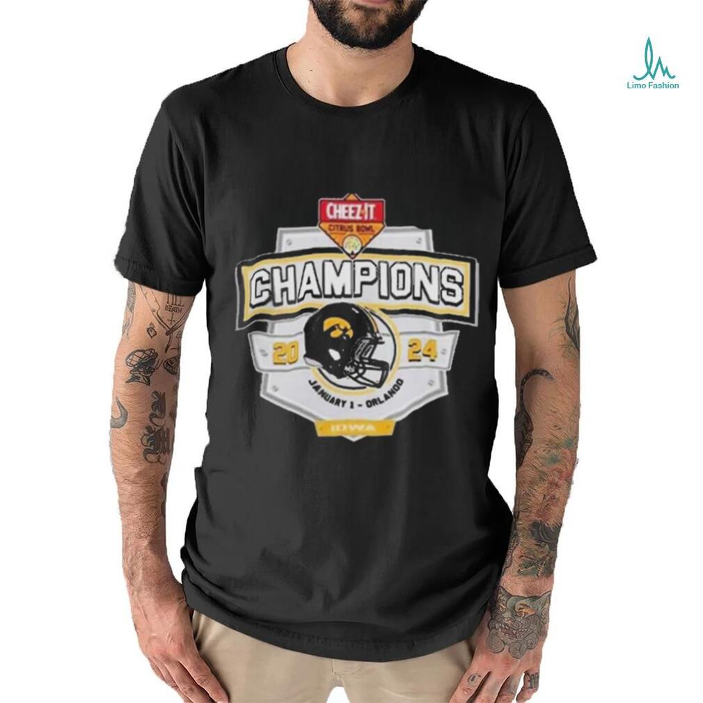 Iowa Hawkeyes 2024 Cheez It Citrus Bowl Champions Helmet T Shirts Iowa Hawkeyes 2024 Cheez It Citrus Bowl Champions Helmet T Shirts