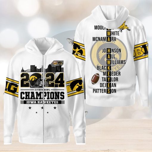 Iowa Hawkeyes 2024 Citrus Bowl Champions Hoodie T Shirt