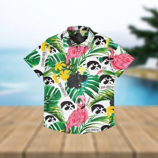 Iowa Hawkeyes Flamingo Hawaiian Shirt