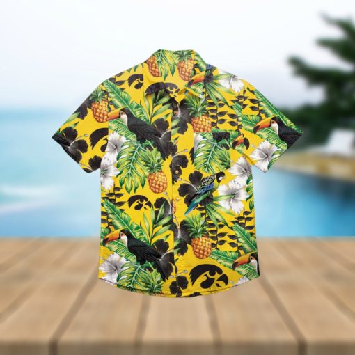 Iowa Hawkeyes Floral Hawaiian Shirt