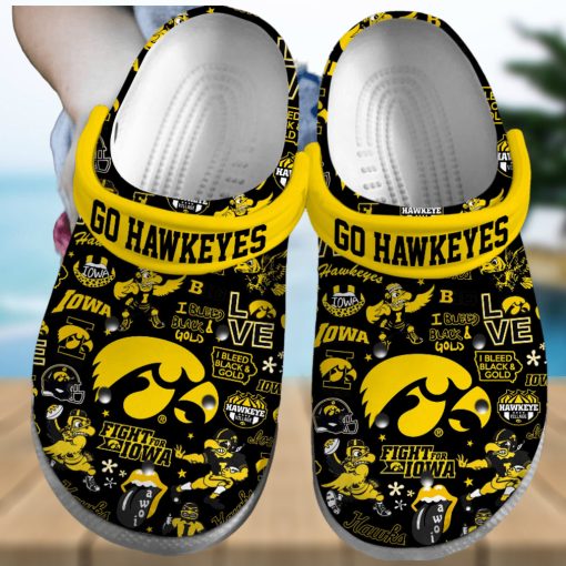 Iowa Hawkeyes NCAA Sport Crocs Crocband Clogs Shoes Comfortable For Men Women and Kids – Footwearelite Exclusive