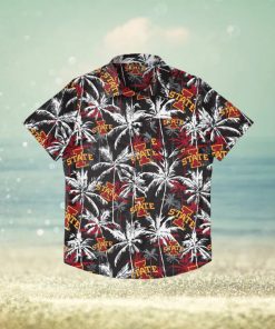 Iowa State Cyclones Black Floral Hawaiian Shirt