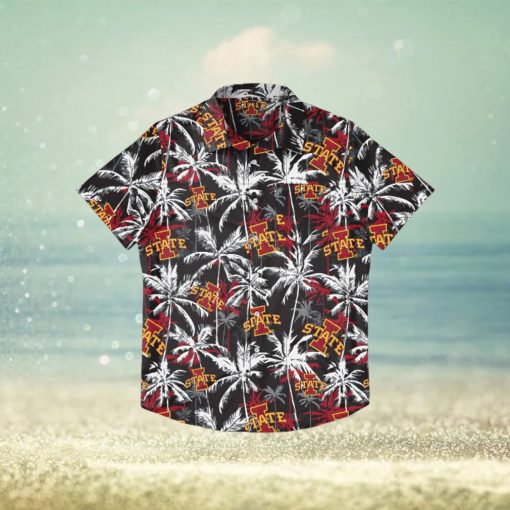 Iowa State Cyclones Black Floral Hawaiian Shirt