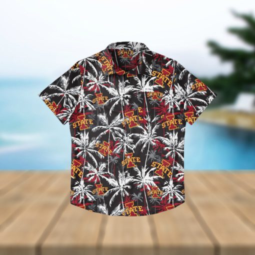 Iowa State Cyclones Black Floral Hawaiian Shirt