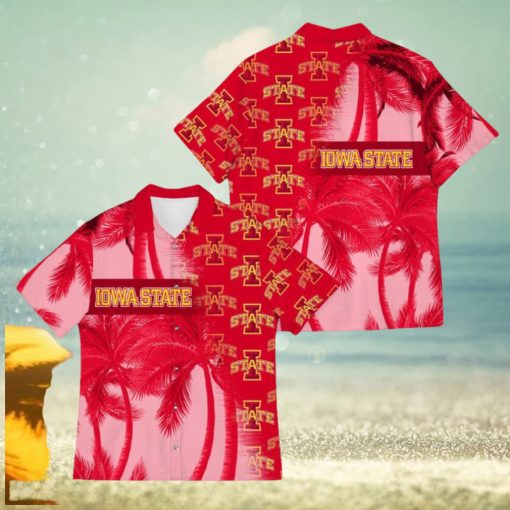 Iowa State Cyclones Coconut Tree Aloha 3D Hawaiian Shirt For Fans Men And Women Gift