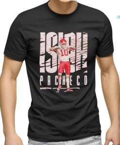 Isiah Pacheco Kansas City Chiefs running back pose shirt