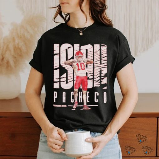 Isiah Pacheco Kansas City Chiefs running back pose shirt