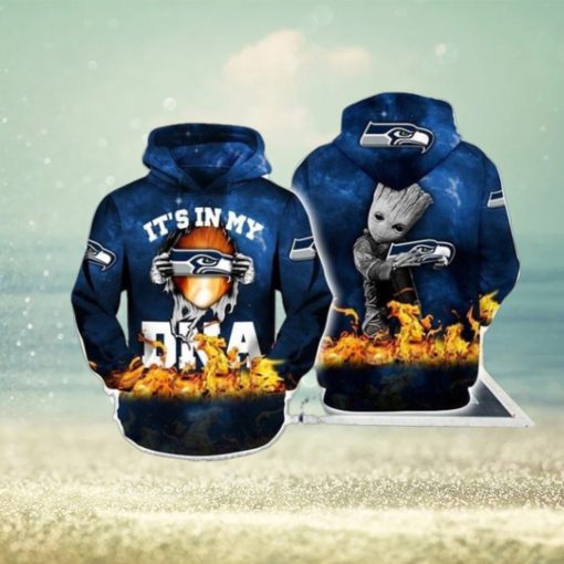 Its My Seattle Seahawks Dna Groot All Over Print 3D Hoodie Zip Hoodie