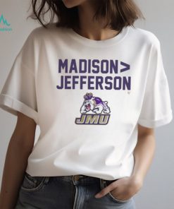 JMU Football Madison Jefferson T Shirt James Madison 36 35 Virginia Cavaliers shirt