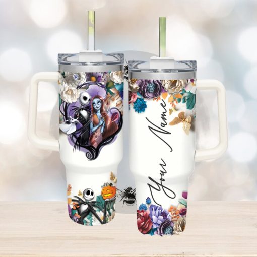 Jack Skellington And Sally Customized 40oz Tumbler Gift For Valentine