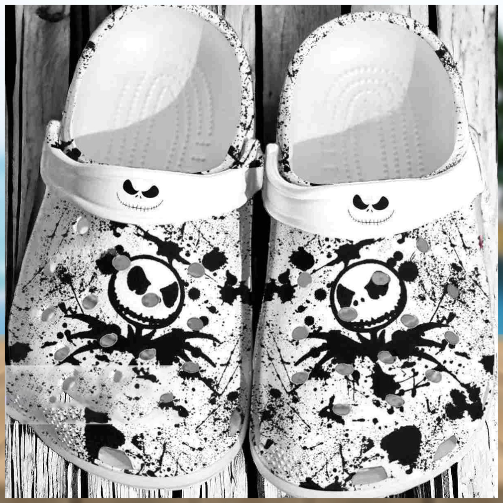 The Nightmare Before Christmas Jack Skellington B&W Halloween Crocs Shoes