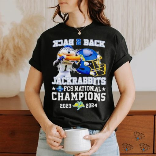 Jackrabbits back 2 back FCS national champions 2023 2024 mascot helmet shirt