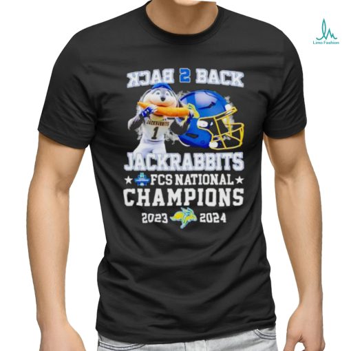 Jackrabbits back 2 back FCS national champions 2023 2024 mascot helmet shirt