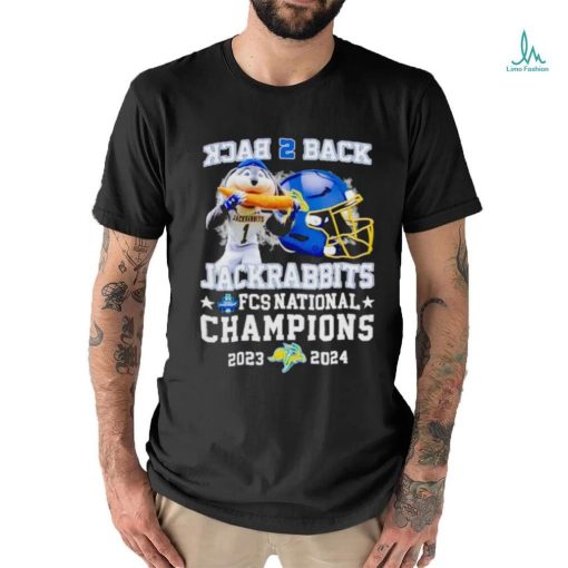 Jackrabbits back 2 back FCS national champions 2023 2024 mascot helmet shirt