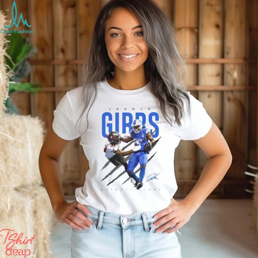 Jahmyr Gibbs Detroit Lions signature shirt