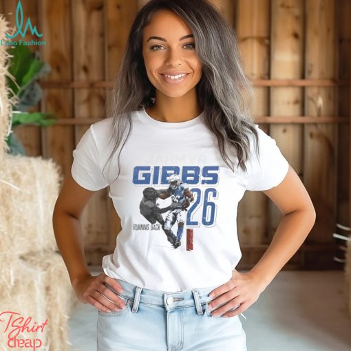 Jahmyr Gibbs Stiff arm Detroit Lions shirt