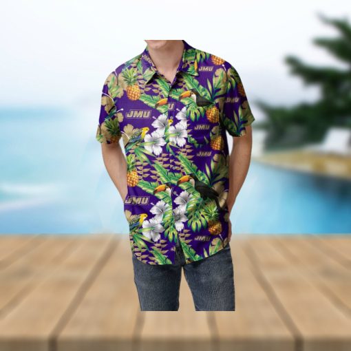 James Madison Dukes Floral Hawaiian Shirt