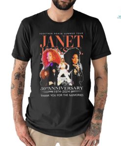Janet Jackson Together Again A Summer Tour 50th Anniversary 1974 2024 Thank You For The Memories Signatures Shirt
