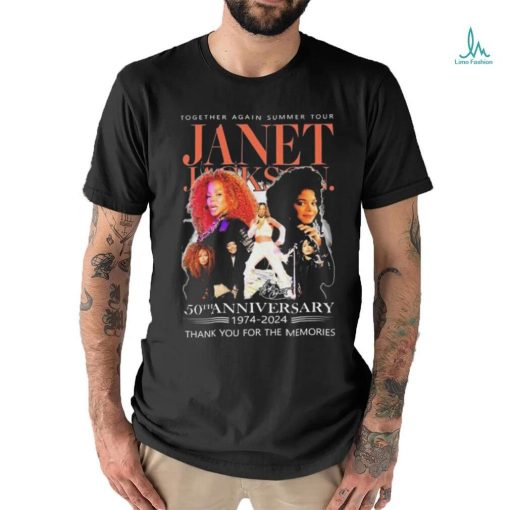 Janet Jackson Together Again A Summer Tour 50th Anniversary 1974 2024 Thank You For The Memories Signatures Shirt