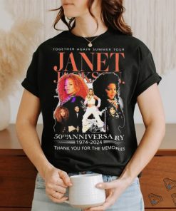 Janet Jackson Together Again A Summer Tour 50th Anniversary 1974 2024 Thank You For The Memories Signatures Shirt