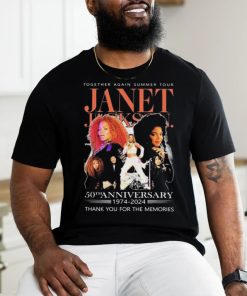 Janet Jackson Together Again A Summer Tour 50th Anniversary 1974 2024 Thank You For The Memories Signatures Shirt