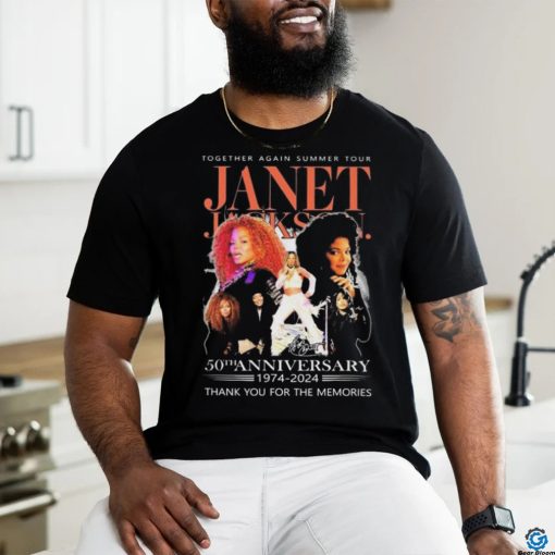 Janet Jackson Together Again A Summer Tour 50th Anniversary 1974 2024 Thank You For The Memories Signatures Shirt