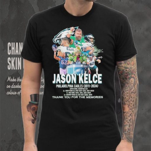 Jason Kelce Philadelphia Eagles 2011 2024 thank you for the memories shirt