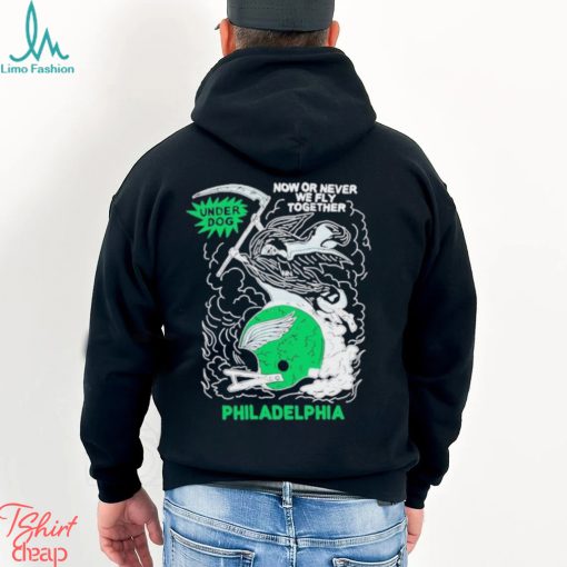 Jason Kelce Wearing Underdog Now Or Never We Fly Together Philadelphia Shirt