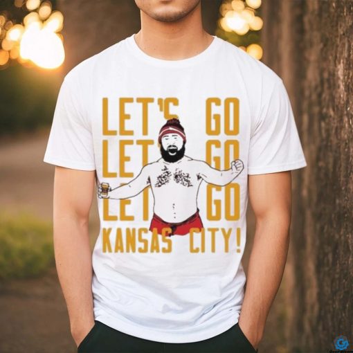 Jason Kelce let’s go Kansas City Chiefs football shirt