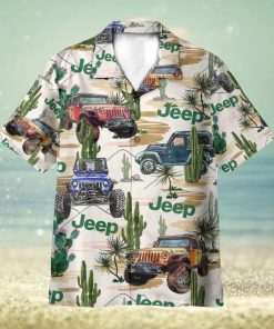 Jeep Cars In Cactus Desert 3D Hawaiian Shirt Summer Vaction Gift