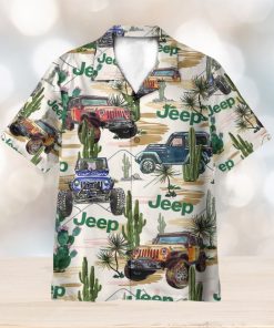 Jeep Cars In Cactus Desert 3D Hawaiian Shirt Summer Vaction Gift