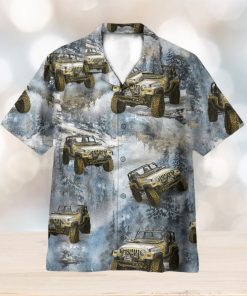 Jeep Cars In The Forest 3D Hawaiian Shirt Summer Vaction Gift