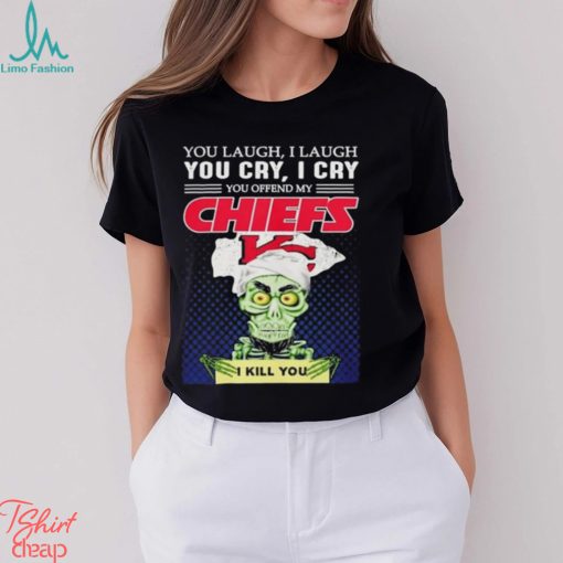 Jeff Dunham You Laugh I Laugh You Offend My Kansas City Chiefs I Kill You Logo T Shirt