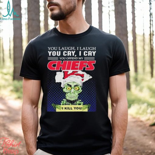 Jeff Dunham You Laugh I Laugh You Offend My Kansas City Chiefs I Kill You Logo T Shirt