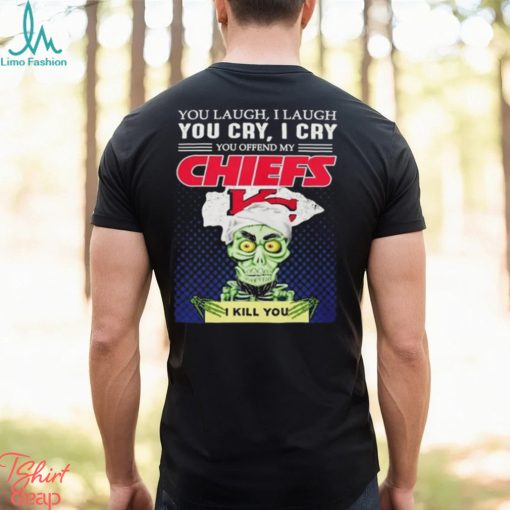 Jeff Dunham You Laugh I Laugh You Offend My Kansas City Chiefs I Kill You Logo T Shirt