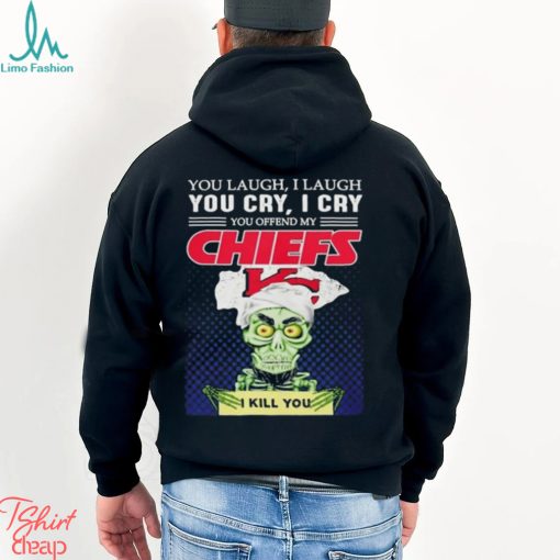 Jeff Dunham You Laugh I Laugh You Offend My Kansas City Chiefs I Kill You Logo T Shirt