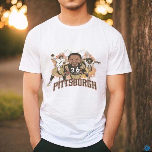 Jerome Bettis Caricature Tee Pittsburg Steelers The Bus NFL shirt