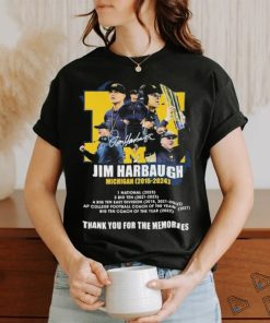 Jim Harbaugh 2015 2024 Michigan Wolverines Thank You For The Memories Shirt