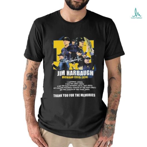 Jim Harbaugh 2015 2024 Michigan Wolverines Thank You For The Memories Shirt