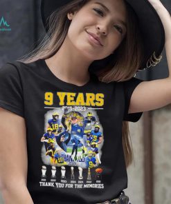 Jim Harbaugh 9 years 2015 2023 thank you coach thank you for the memories pose shirt