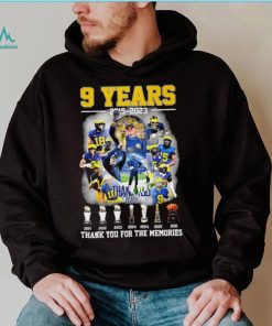 Jim Harbaugh 9 years 2015 2023 thank you coach thank you for the memories pose shirt