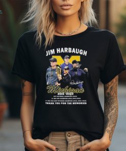 Jim Harbaugh Michigan Coach 2015 2023 thank you for the memories signature shirt