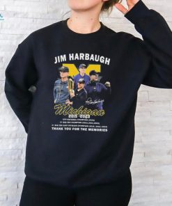 Jim Harbaugh Michigan Coach 2015 2023 thank you for the memories signature shirt