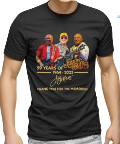 Jimmy Buffett 59 Years Of 1964 2023 Thank You For The Memories Shirt Copy