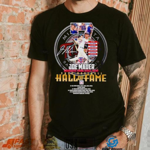 Joe Mauer Minnesota Twins 2004 2018 2024 Baseball Hall of Fame shirt